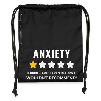 Expressive Anxiety Awareness Design - Gymsac made from recycled material - military green - Front