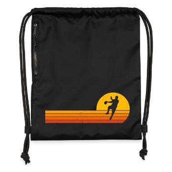 handball Sunrise handball player - Gymsac made from recycled material - black - Front