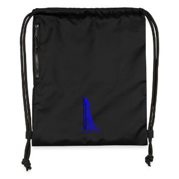 Laboe Naval Memorial – Modern Line Art Design - Gymsac made from recycled material - black - Front