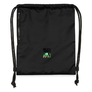 Tractor 3 years boy - Gymsac made from recycled material - black - Front