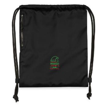 Christmas music is my jam - Gymsac made from recycled material - black - Front