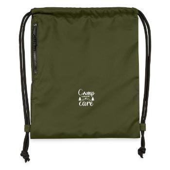 Camp Hair Don't Care - Gymsac made from recycled material - military green - Front