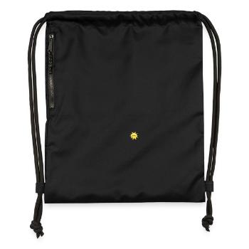 Kawaii Sonne Pocket - Turnbeutel aus Recycling-Material - Schwarz - Vorne