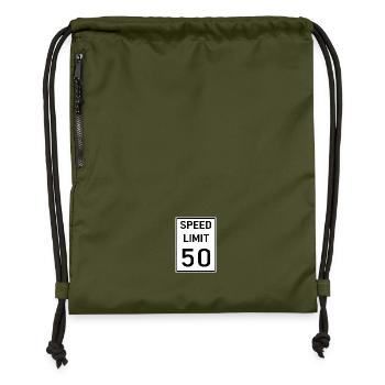 50 - Turnbeutel aus Recycling-Material - military Green - Vorne