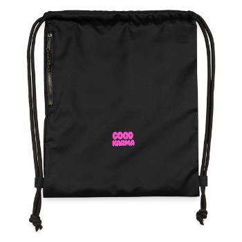 Good karma Pink - Turnbeutel aus Recycling-Material - Schwarz - Vorne