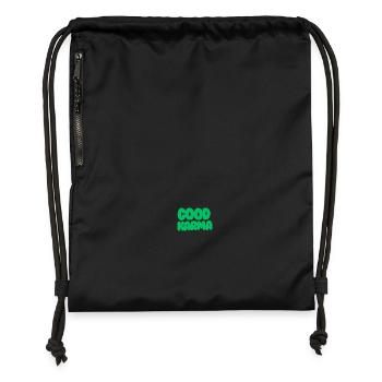 Good Karma Green - Turnbeutel aus Recycling-Material - Schwarz - Vorne