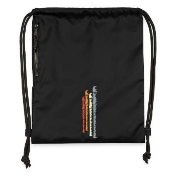Retro flutes - Gymsac made from recycled material - black - Front