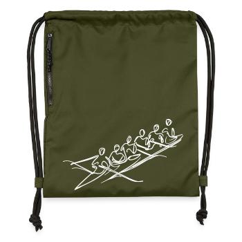 Rudermannschaft Skizze - Turnbeutel aus Recycling-Material - military Green - Vorne
