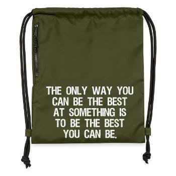 the only way you can be the - Gymsac made from recycled material - military green - Front