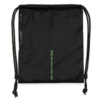 Aide-moi à voir les choses à ta façon - Sac à cordon en polyester recyclé - noir - Devant