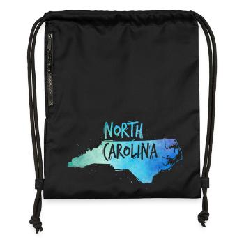 North Carolina - Turnbeutel aus Recycling-Material - Schwarz - Vorne