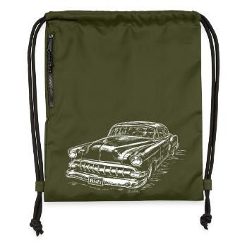Chevy Bel Air 1954 - American Dream Hot Rod - Gymsac made from recycled material - military green - Front