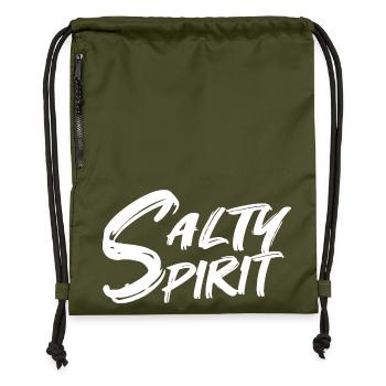 Salty Spirit Funny Sarcastic Quote Sarcasm Humor - Gymsac made from recycled material - military green - Front