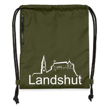 Landshut Stadt Logo Bayern Deutshcland - Turnbeutel aus Recycling-Material - military Green - Vorne