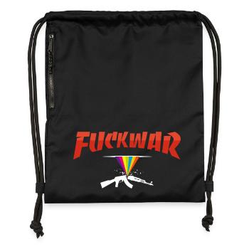 Fuckwar Rainbow Guns - Sac à cordon en polyester recyclé - noir - Devant
