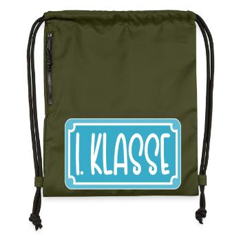 EINSCHULUNG 1. KLASSE - Turnbeutel aus Recycling-Material - military Green - Vorne