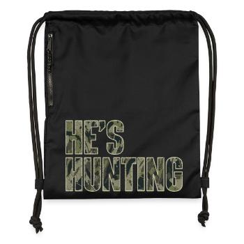 He's Hunting Wife Of A Proud Hunter - Gymsac made from recycled material - black - Front