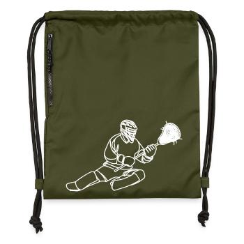 lacrosse goalkeeper - Gymsac made from recycled material - military green - Front