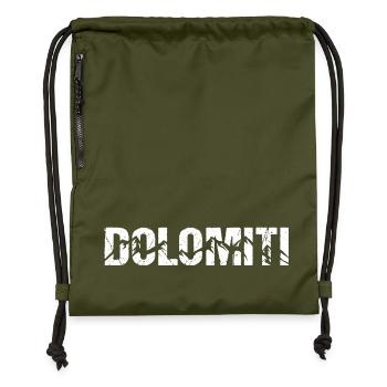 Dolomiti Mountains Dolomites - Sac à cordon en polyester recyclé - military green - Devant