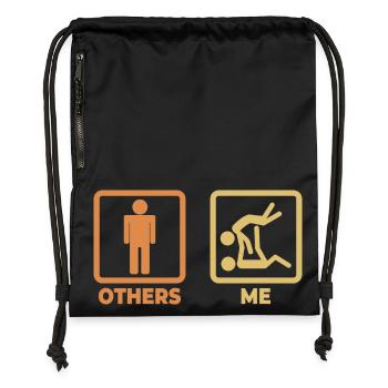 Judo stick figure - Gymsac made from recycled material - black - Front