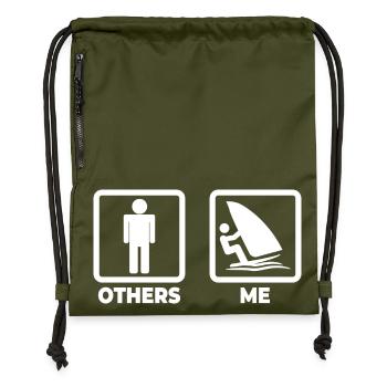 Drôle de planche à voile - Sac à cordon en polyester recyclé - military green - Devant