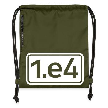 1.e4 Schach Eröffnung Schachverein Team Symbol - Turnbeutel aus Recycling-Material - military Green - Vorne