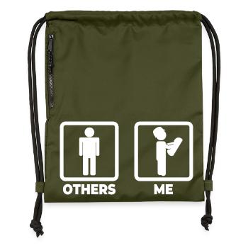 Moi en tant qu’architecte - Sac à cordon en polyester recyclé - military green - Devant