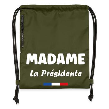 Présidente - Sac à cordon en polyester recyclé - military green - Devant