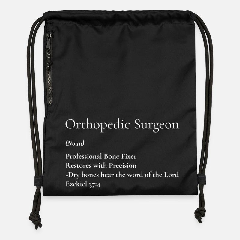 Orthopedic Surgeon Bone Fixer Tee - Gymsac made from recycled material - black