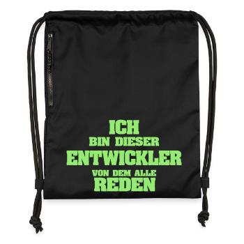 Developer as a profession - Gymsac made from recycled material - black - Front