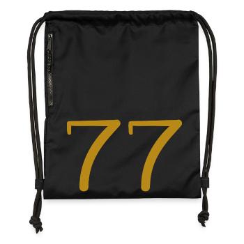 77 - Turnbeutel aus Recycling-Material - Schwarz - Vorne