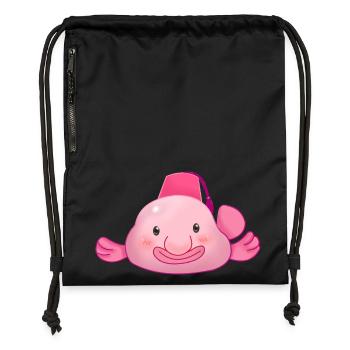 Blobfish - Gymsac made from recycled material - black - Front