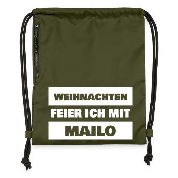 First name Mailo - Gymsac made from recycled material - military green - Front