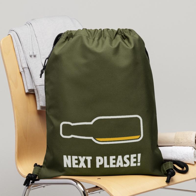 Next Please! (Beer / Beer / NEG 2C) Gymsac made from recycled material