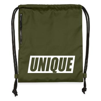 Unique Einzigartig Unikat Selbstwert Einzig Artig - Turnbeutel aus Recycling-Material - military Green - Vorne