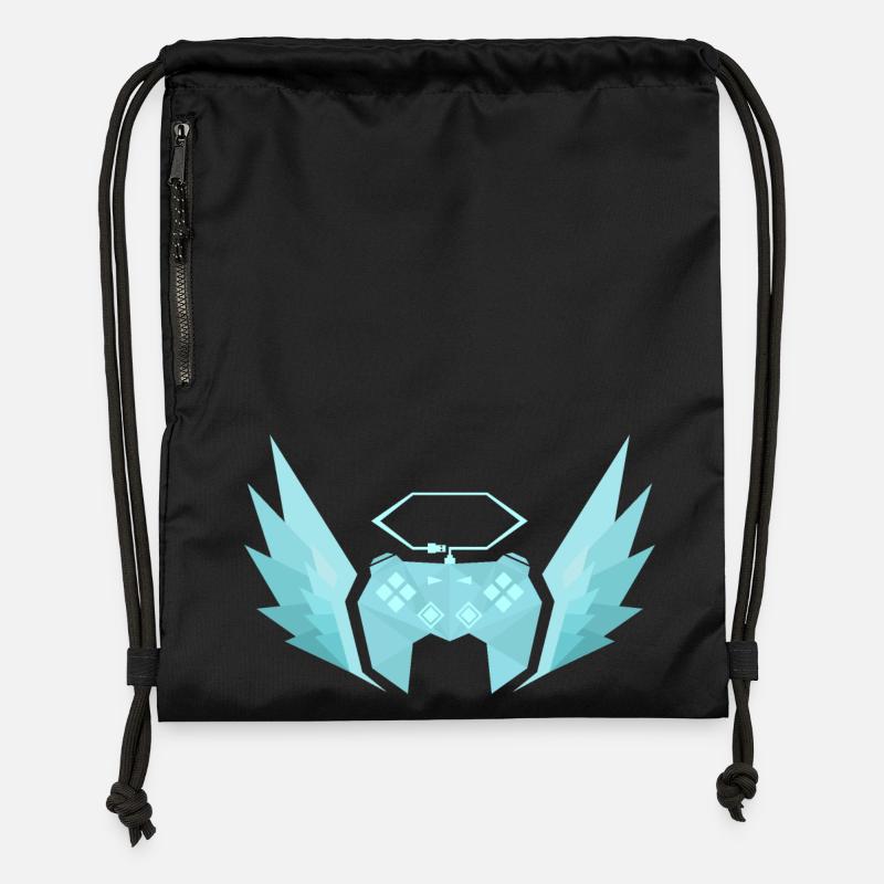 Controller with joins (pastel turquoise) - Gymsac made from recycled material - black