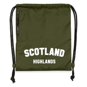 SCOTLAND HIGHLANDS Schottland - Turnbeutel aus Recycling-Material - military Green - Vorne