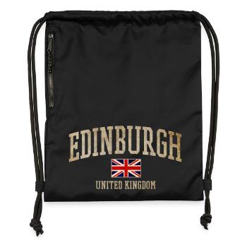 Edinburgh Vintage Union Flag - Turnbeutel aus Recycling-Material - Schwarz - Vorne