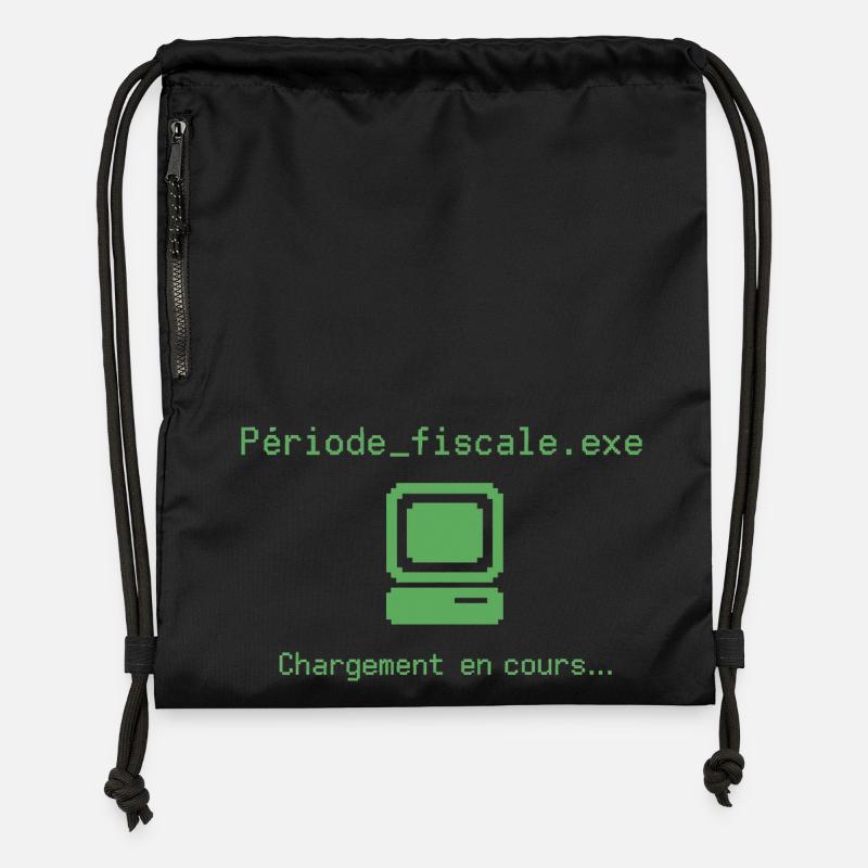 Fiscal period: slow loading, fast coffee - Gymsac made from recycled material - black