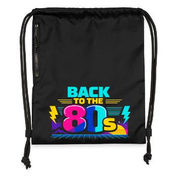 Back to the 80s Neon - Gymsac made from recycled material - black - Front