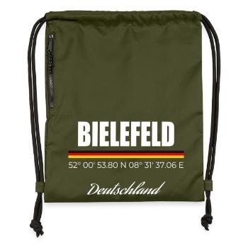 Bielefeld - Turnbeutel aus Recycling-Material - military Green - Vorne