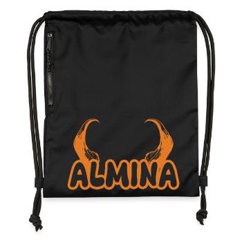 Almina Almina - Sac à cordon en polyester recyclé - noir - Devant