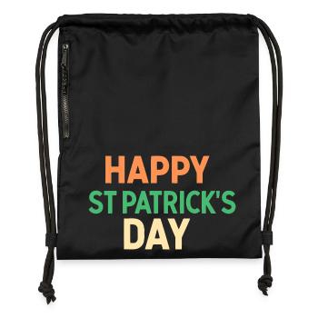 Joyeux Saint-Patrick - Sac à cordon en polyester recyclé - noir - Devant