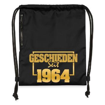 1964 - Turnbeutel aus Recycling-Material - Schwarz - Vorne