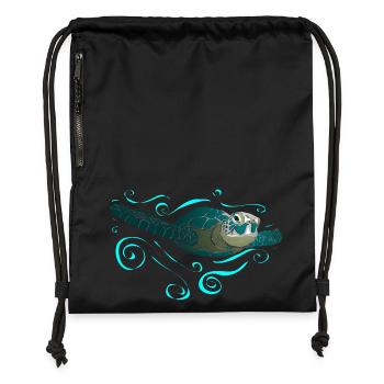 Wasserschildkröte - Gymsac made from recycled material - black - Front
