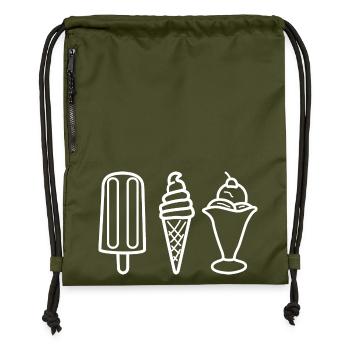 Saveur de crème glacée - Sac à cordon en polyester recyclé - military green - Devant