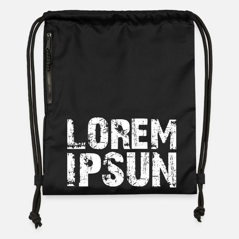 LOREM_IPSUN - Gymsac made from recycled material - black