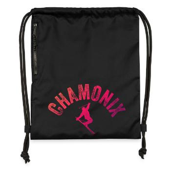 Chamonix Arch Skier Gradient - Turnbeutel aus Recycling-Material - Schwarz - Vorne