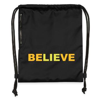 believe - Turnbeutel aus Recycling-Material - Schwarz - Vorne