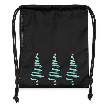 BONNE ANNEE. SAINT SYLVESTRE. NOUVELLE ANNÉE - Sac à cordon en polyester recyclé - noir - Devant